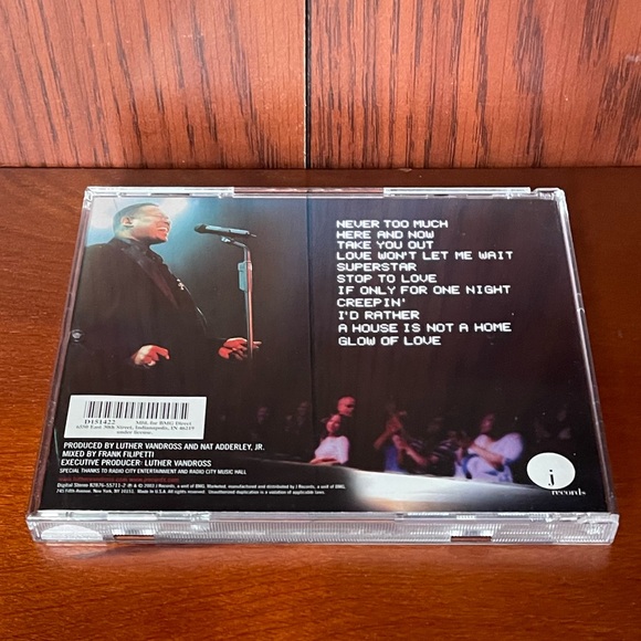 EUC~Empty CD Case‼️LUTHER: Live Radio City Music Hall 2003‼️ CD Case is EMPTY‼️ - Picture 4 of 5
